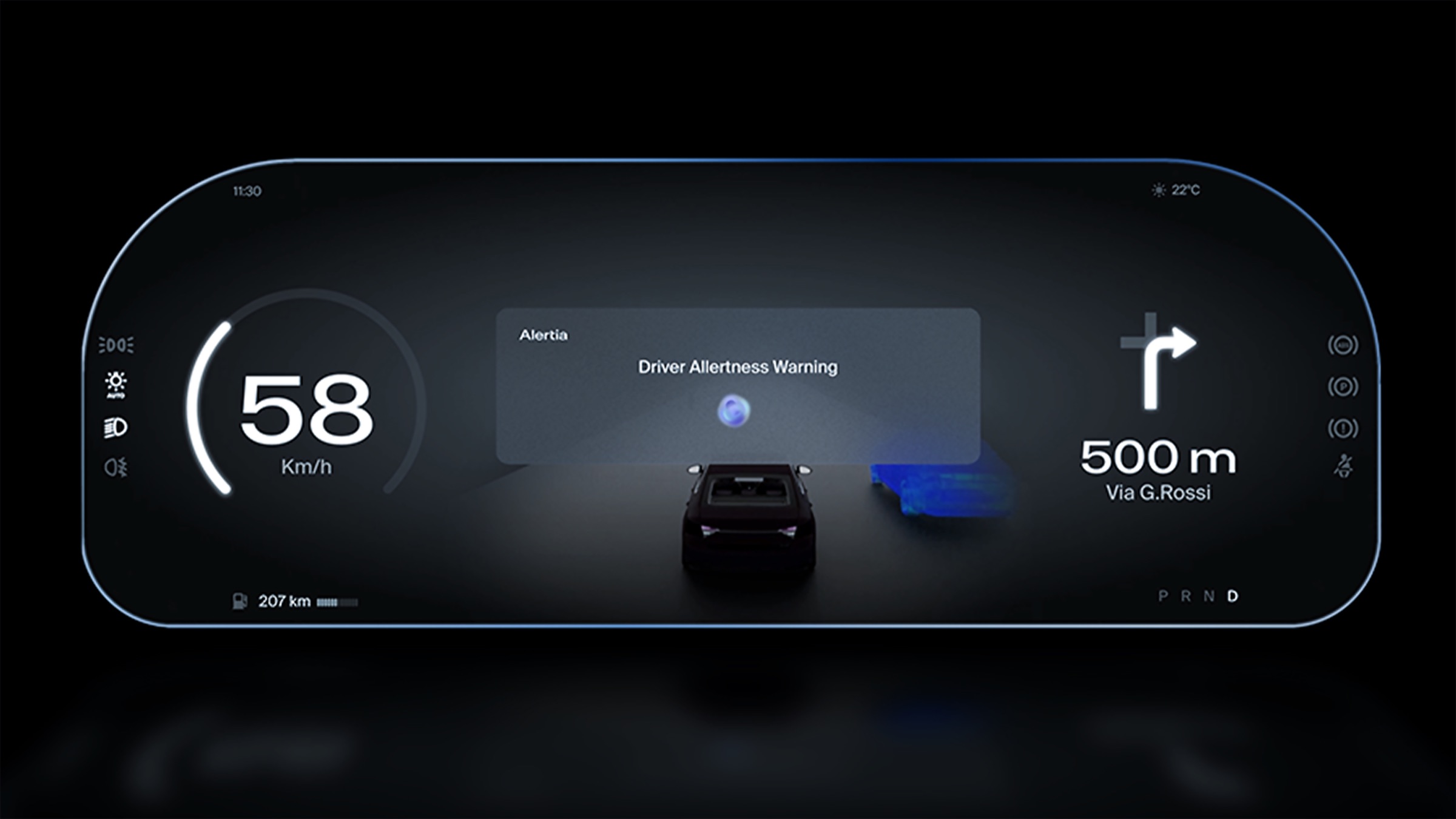 Alertia dashboard — Driver Alertness Warning